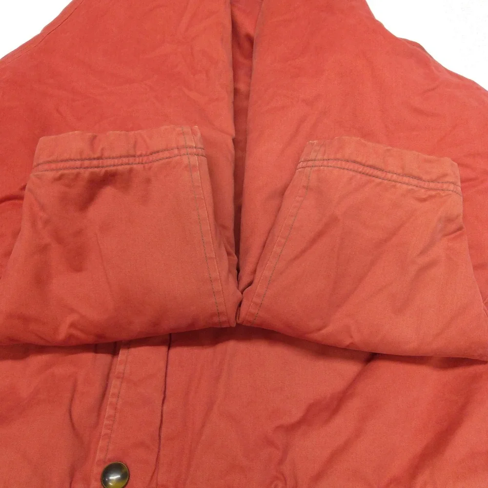 Vintage Unisex Med. Tom Tailor Duck Canvas Parka Jacket W/Hood Red/Orange Color - Picture 7 of 16